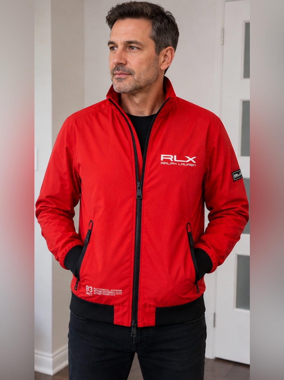 RLX Ralph Lauren 03 Unit Technical Hybrid Jacket Red Size M